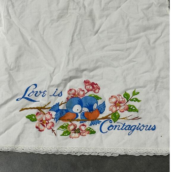 Birds Couple, Pillowcase, 28x20", Love Is Contagious, Romantic, ~ 251016-WH 478 - Picture 1 of 5